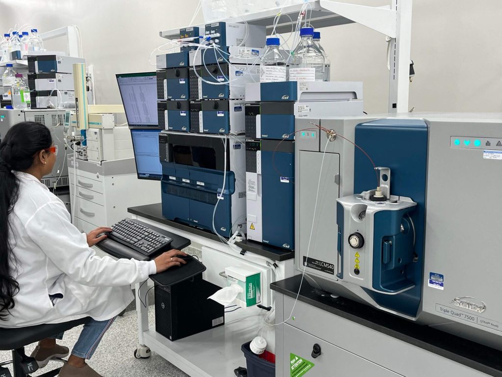 The staff are operating LC-MS